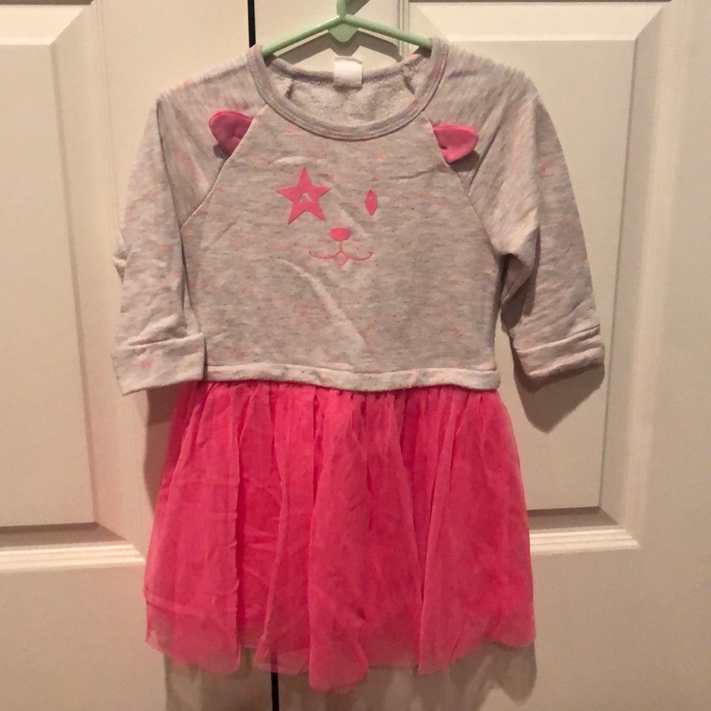Little Girl’s pink puppy tulle dress